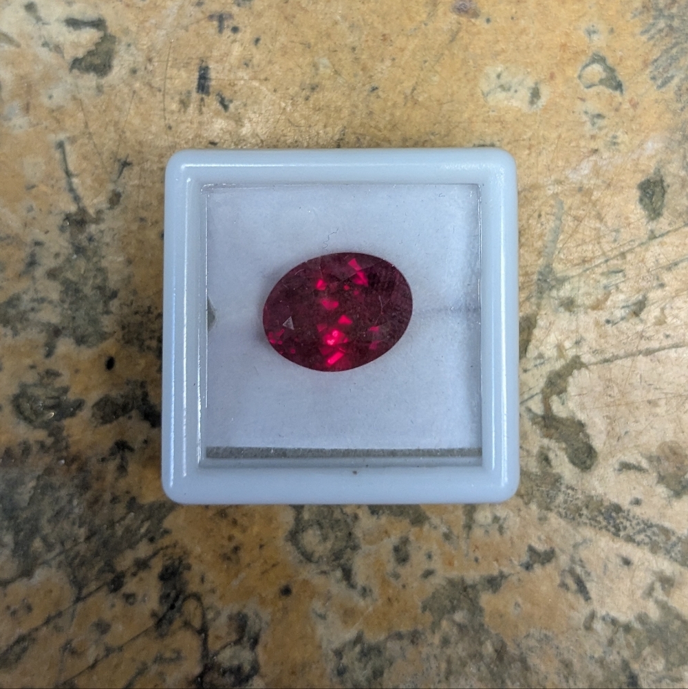 Loose Created Oval Ruby